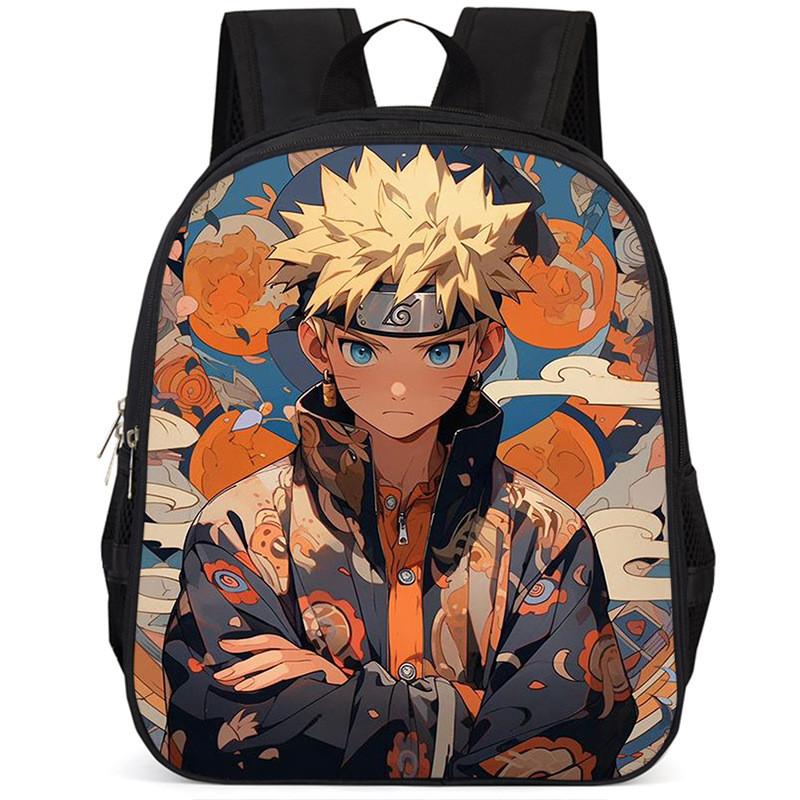Naruto 15-inch Large Capacity Backpack Lightweight Oxford Cloth School Bag For Kids