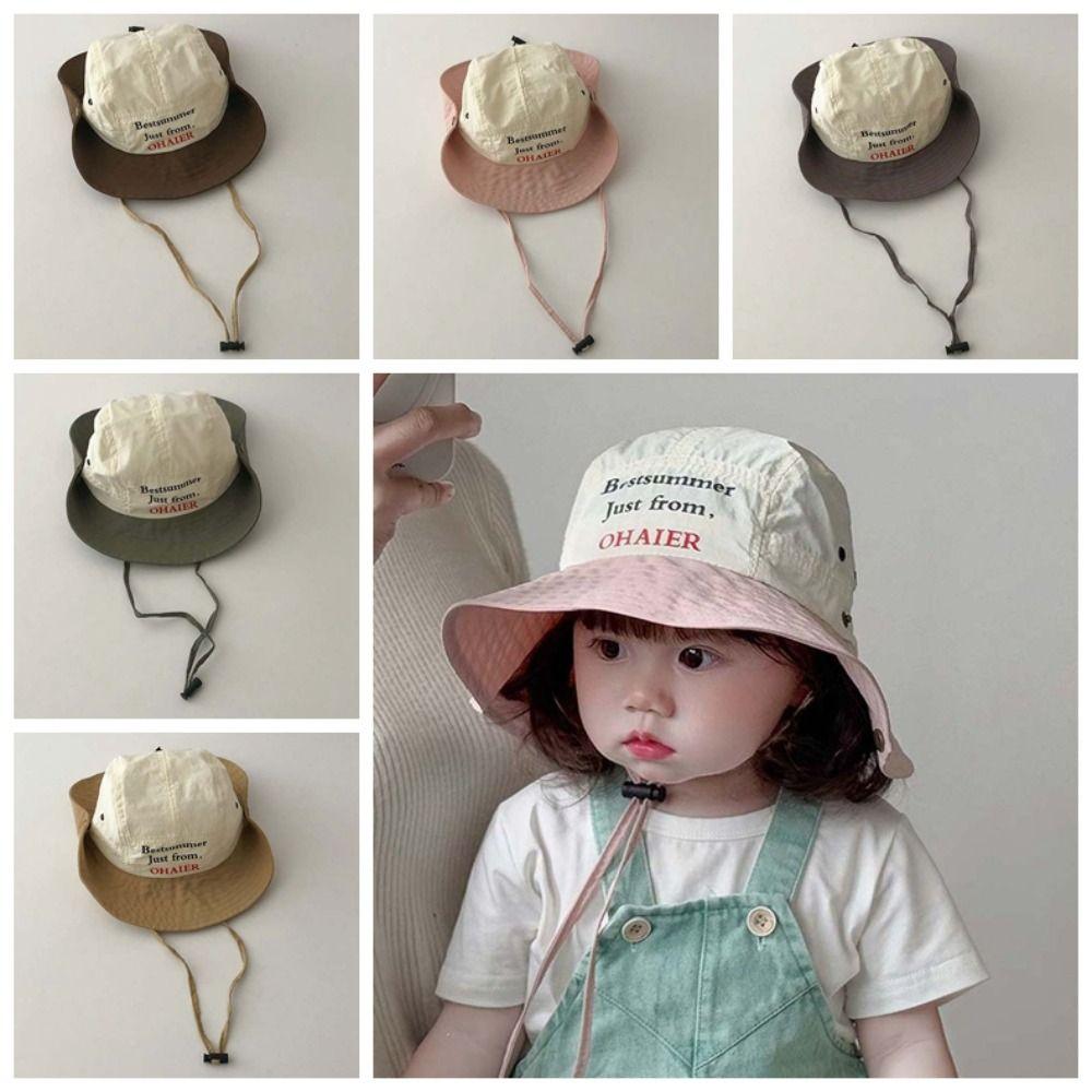 Comfortable Candy Color Bucket Cap Korean Style Quick-dry Fisherman Hat Summer Kid Sun Hat Spring