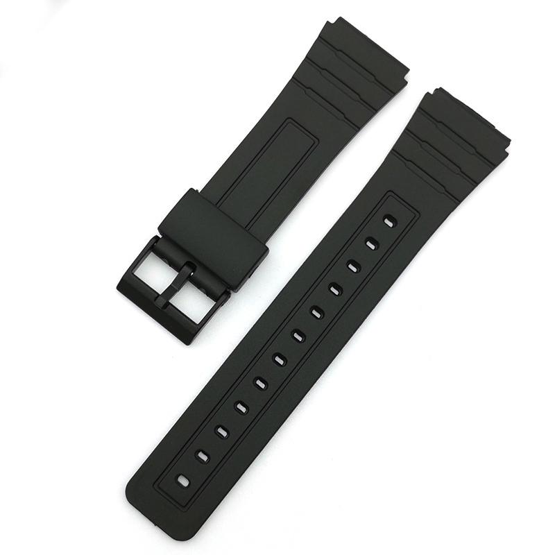 

Waterproof Silicone Replacement Strap for Casio W800H Black PU Wristband for AE1200 SGW400H 18mm Rubber Watchband Accessories 12mm