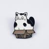 Cute Cartoon Cat Brooch - Fun, Versatile Alloy Badge for Bags & Clothing Accessories