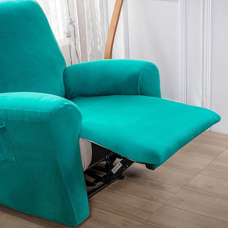 Copridivano Reclinabile in Peluche di Velluto Copridivano Stampato Elasticizzato Coprisedie a 4 Pezzi Protezione Mobili Coprisedia Reclinabile