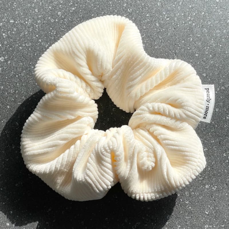 Pearlymore Corduroy Cream Scrunchie