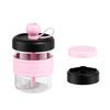 Leak-Proof Ice Coffee Cup Non-slip Cup Sleeve Straw Cup Portable Glass Water Bottle  Office