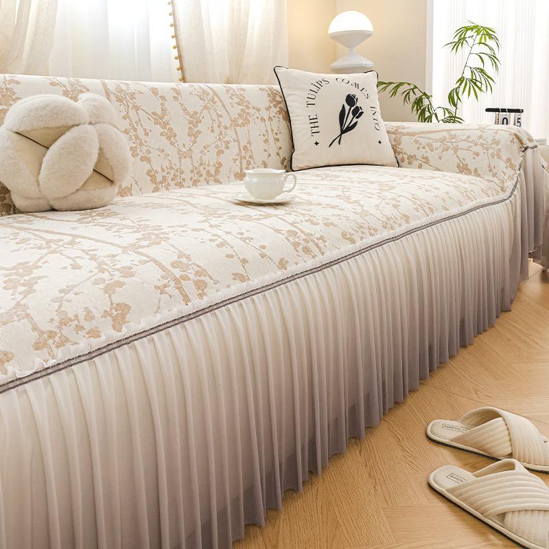 

Кремовый ветрозащитный всесезонный универсальный чехол для дивана ткань полотенце всевключающий универсальный чехол для дивана 2025 новый диванный чехол ткань защита от царапин кошек 45 * 45cm pillow cover