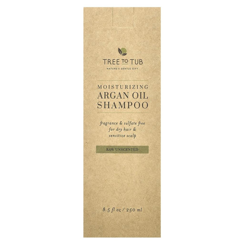 Moisturizing Argan Oil Shampoo, For Dry Hair and Sensitive Scalp, Fragrance Free, 250 Ml (8.5 Fl Oz)
