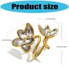 Double Color Floral Adjustable Finger Ring 18K Gold Plated Stainless Steel Fashion Accessory Artistic Open Band Ring