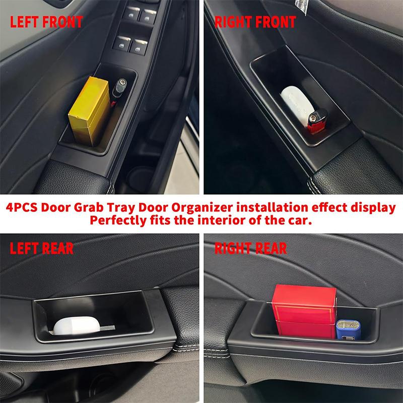 For Ford Escape/Kuga 2020-2026 ABS Car Door Side Storage Box Door Grab Handle Inserts Box Storage Organizer Tray Accessories