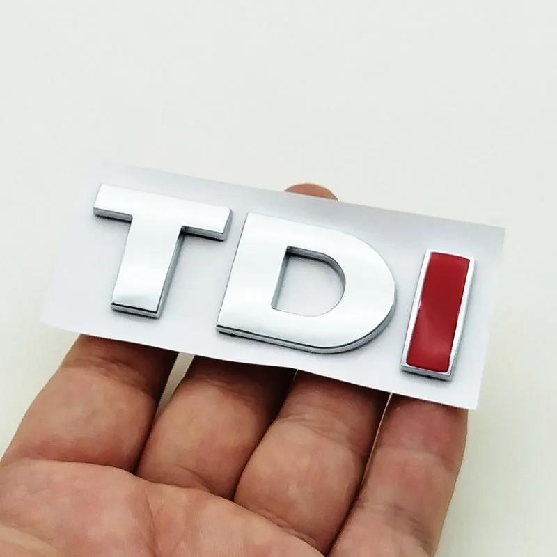 AABIN1 3D ABS Black Logo TDI Emblem Letters Car Rear Trunk Badge Sticker for VW Volkswagen Polo Golf 4 5 6 7 Touran Passat Accessories