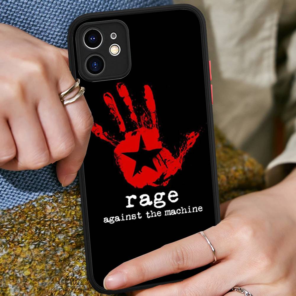 Rap Metal Band Rage Against The Machine Silicone Case For IPhone 16 15 14 13 12 11 Pro Max Plus X XS MAX Shockproof Matte Cover