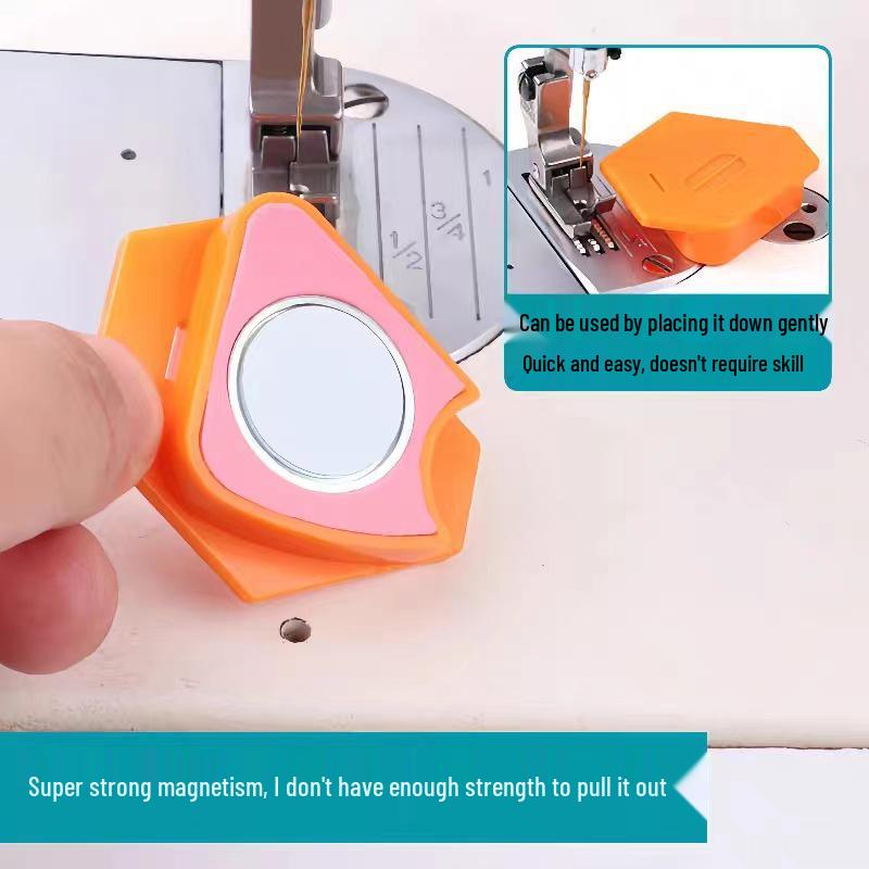 Magician Flatbed Sewing Machine Magnetic Edge Guide Tool with Scale and Anti-Curl Features