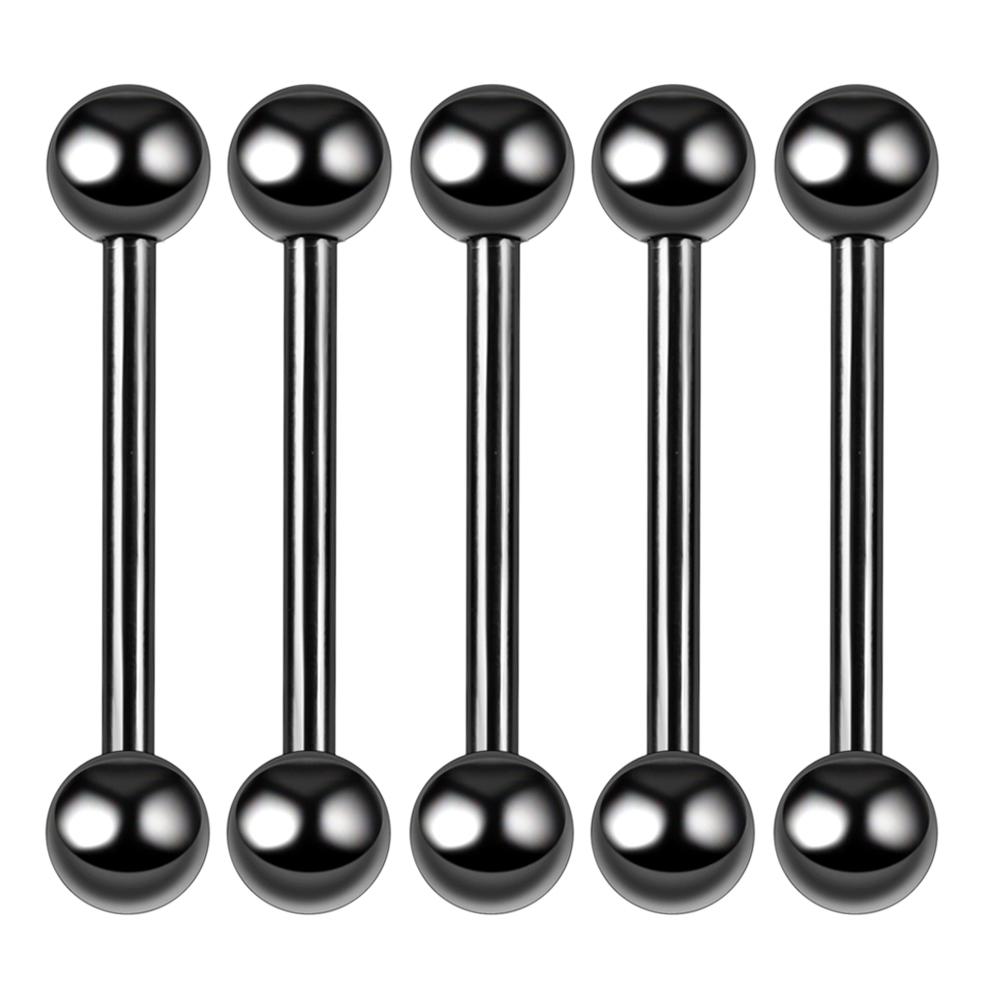 5Pc 16G/18G G23 Titanium Industrial Barbell Cartilage Earring Long Ear Stud Helix Tragus Piercing Retainer Body Zircon