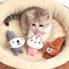 Cute Plush Catnip Toy Adorable Dog Bear Rabbit Doll Stimulating Cat Plaything for Biting Kicking Fun Chew Resistant Toy with Kittens Adult Cats