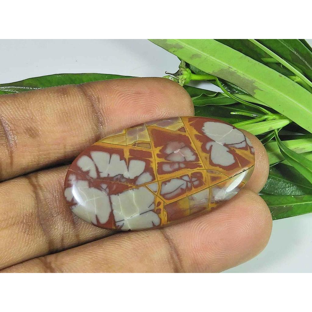 23X43X05MM Natural Noreena Jasper Oval Cabochon Loose Gemstone 48Cts SK-3824