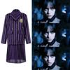 Wednesday Addams Character Cosplay Dress With Polyester Material For Women And Girls