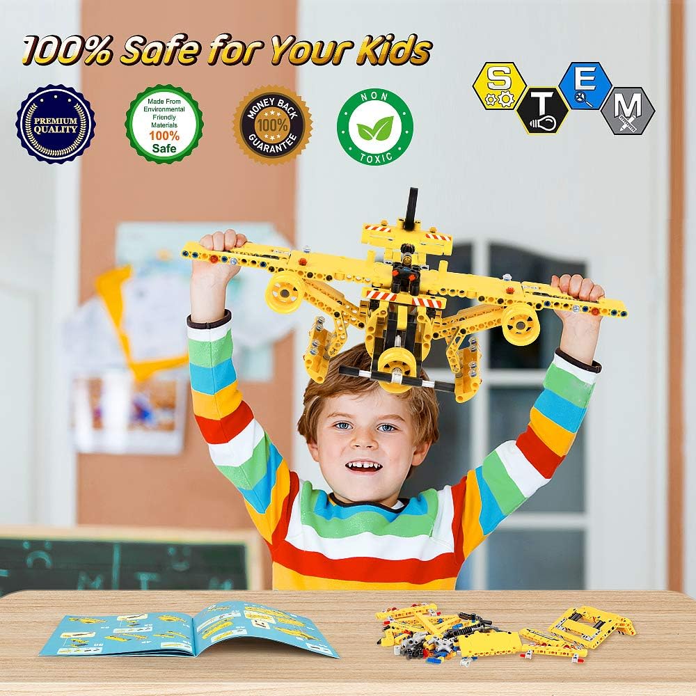 Toy City Building Blocks,2-in-1 Technic,Truck,Aircraft,Construction Toy,Construction Set, 361 Pieces,Creative Gift for Children,STEM Educational Toy