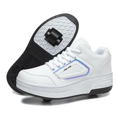 Pattini Aggressivi a Doppia Ruota - Scarpe da Pattinaggio di Velocità e su Ghiaccio Unisex, Design Staccabile per Bambini e Adulti