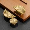 1Pc Light Luxury Handle French Semi-circular Fan-shaped Handle Gold Cabinet Drawer Door Handle Hardware Furniture Accessories