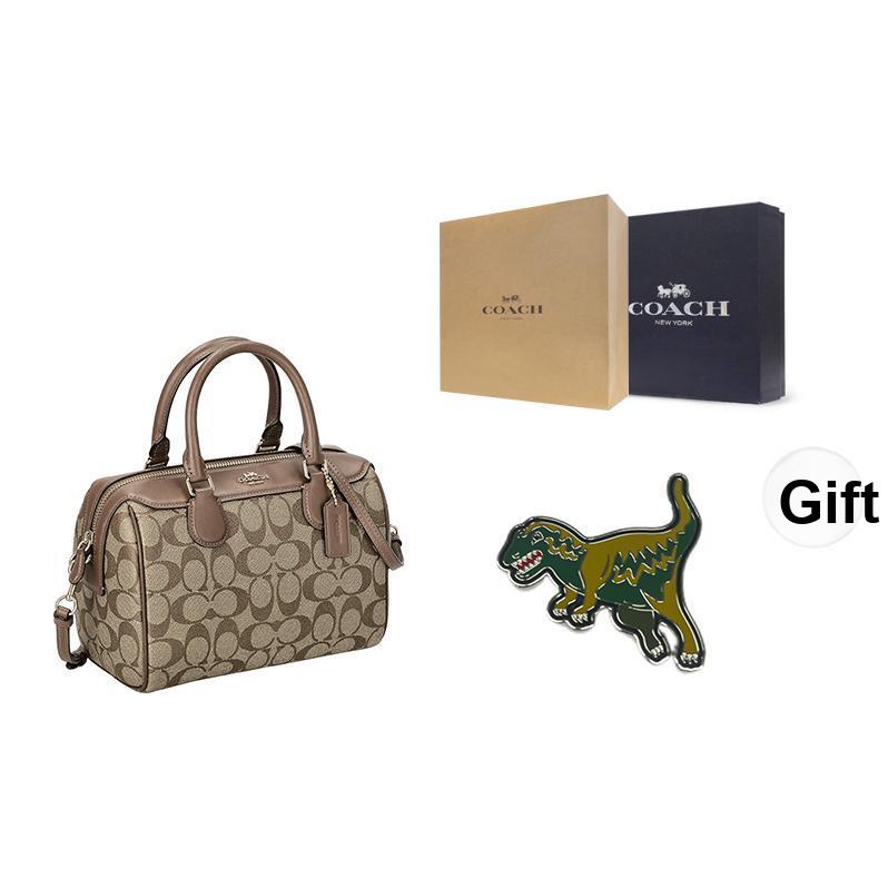 Coach Bennett 23 Borsa Boston in Pelle con Chiusura a Zip da Donna Marrone 32203-IME74