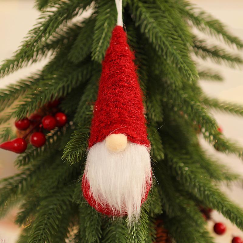 Christmas Knit Faceless Old Man Tree Ornaments - Small Hanging Pendants