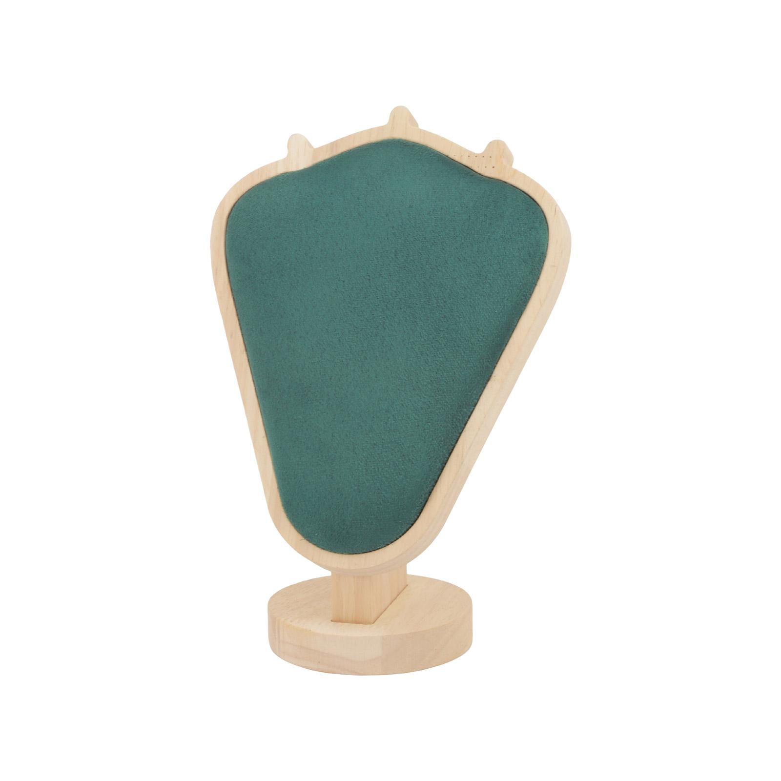 

Прочный бюст для ожерелья, обтянутый ворсом, Портативная организация ювелирных изделий, Домашний аксессуар, Подставка для демонстрации ожерелий, Декорация 1 зелёный