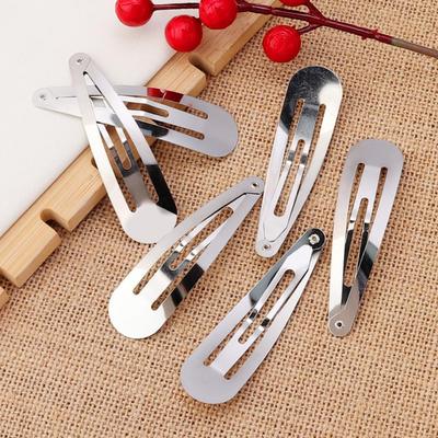 50 Stück/Los Verdickte Silberner Knopf Wassertropfen Haarspange für Mädchen Handgefertigtes DIY-Material Boutique Seitenclips Kopfschmuck Weihnachtsgeschenke