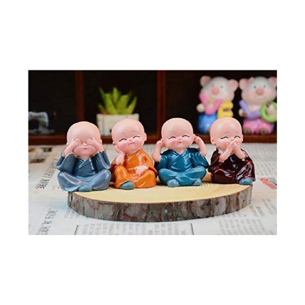 Sada 4 dekorativních výstavních figurek The Bright Storey ® Baby Monk Buddha (Vícebarevný)