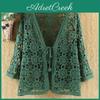 Cardigan Sexy Sunscreen Lace Hollow Sweater Women Wide Loose Air Conditioning Knitted Sweater Thin Section Female Spring Autumn
