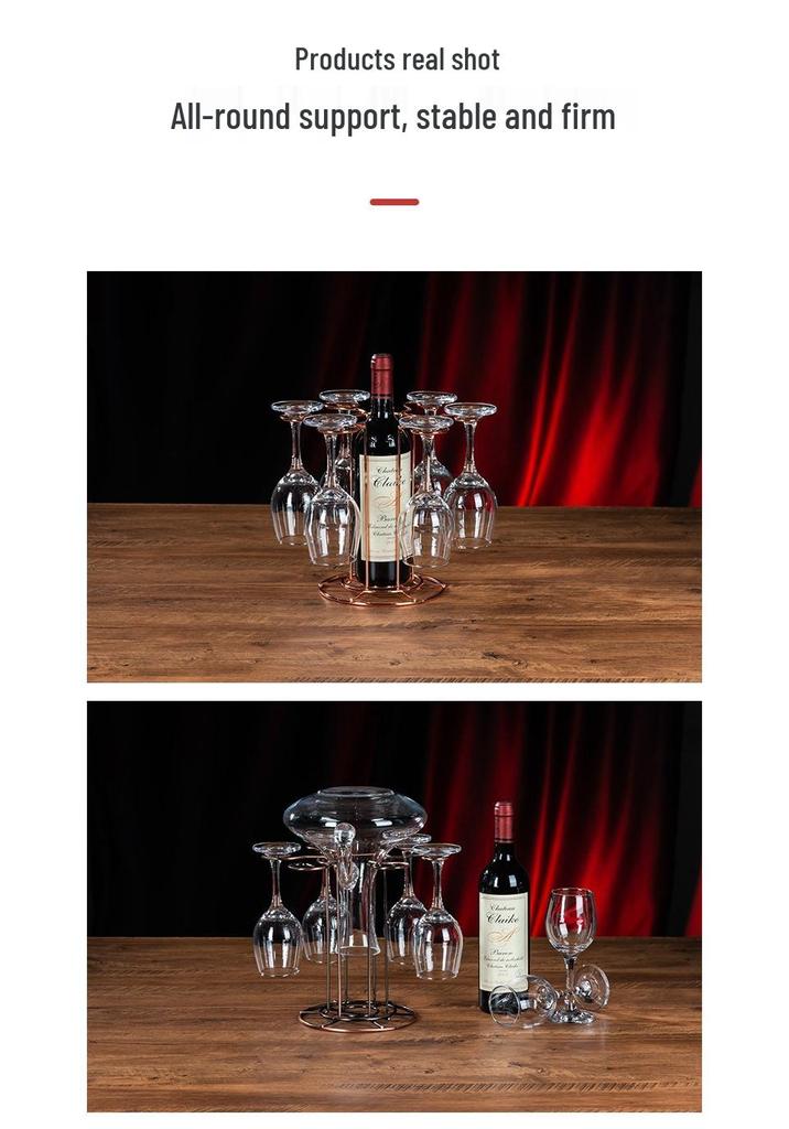 Premium Inverted Wine Glass & Decanter Storage Rack