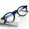 Round Photochromic Glasses Men Women UV Protection Myopia Eyewear 0 To 6 Diopters Lightweight Frame