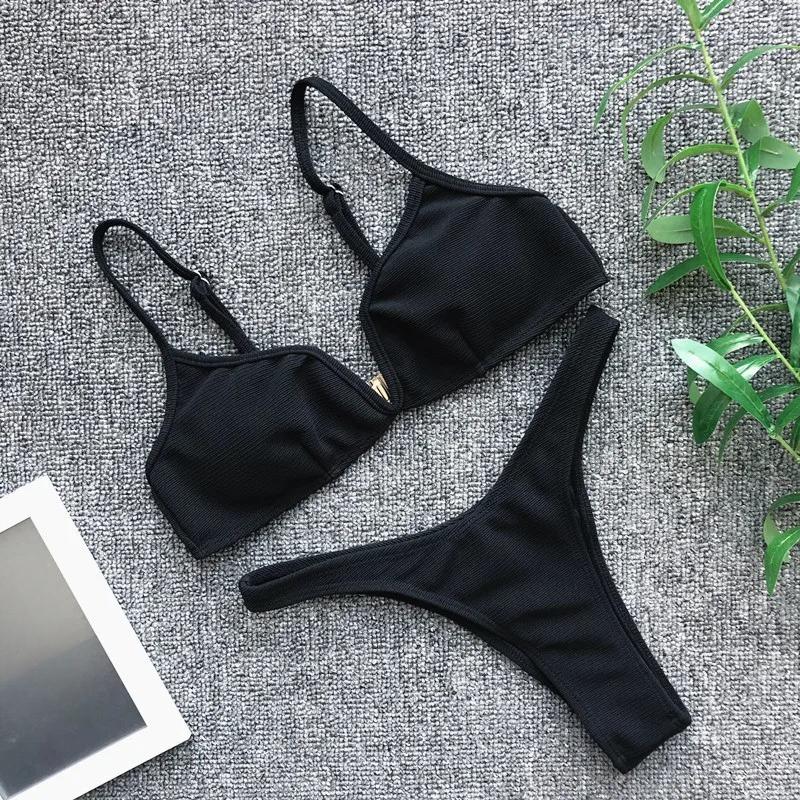 Womens Bikini Set Bandage Push Up Bra V-Neck Swimwear Swimsuit Bathing Beachwear Beach Dress