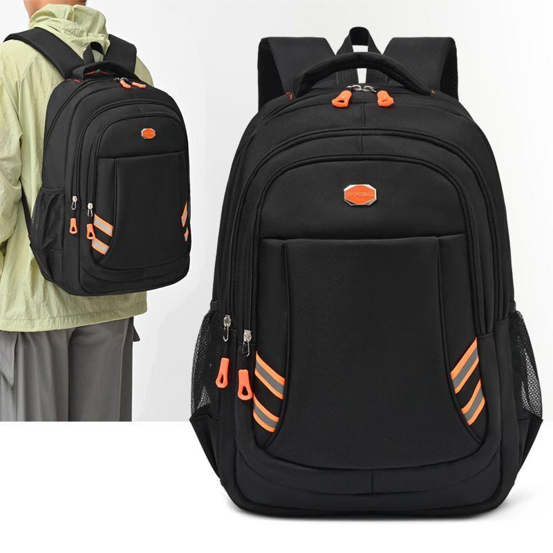 

School Bag Large Capacity Backpack Unisex Travel Laptop Bag Business Casual Bookbag One Size оранжевый