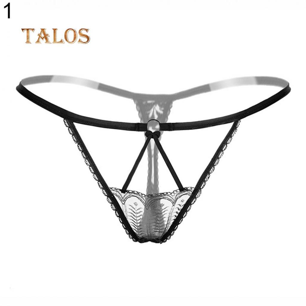 Talos Sexy Lace Strap G-String Hollow Out Elastic Thong Underwear Women's Underpants Soft Brief