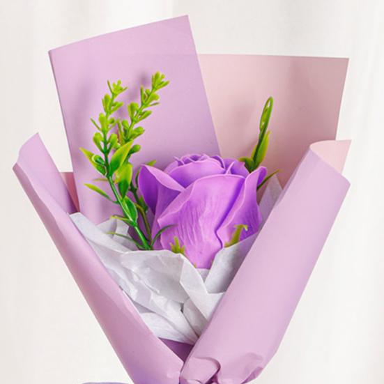 Mini Fake Rose Bouquet Handcrafted Soap Flower Petals Artificial Floral Decoration Valentine's Day Anniversary Birthday Romantic Gift