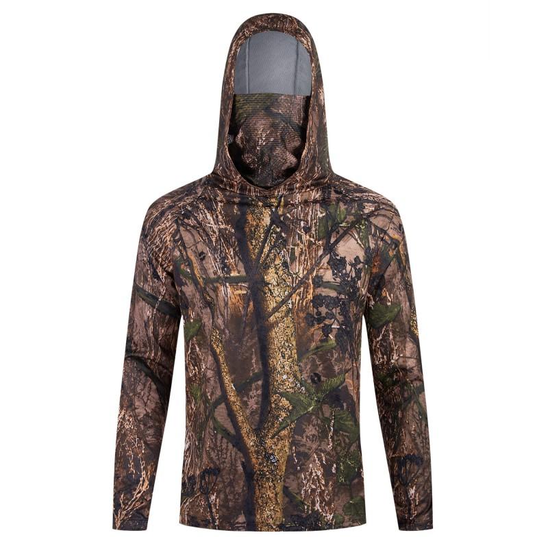 Mens Quick-Dry Breathable Mesh Hunting Fishing Sun Protection Shirt Outdoor Activities Fall Winter