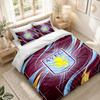 Set Biancheria da Letto 1 Copripiumino 2 Federe Stampa Calcio Aston Villa Camera da Letto Decorazione Casa