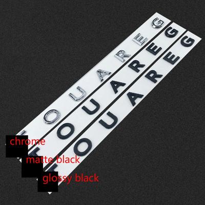 3D ABS Letters Emblem for TO/UAREG Car Styling Middle Trunk Word Logo Badge Decoration Sticker