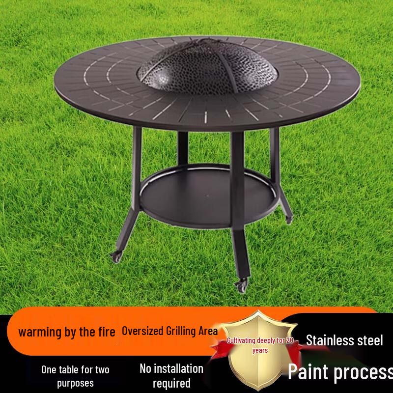 Beifu 120cm Multi-functional Charcoal Fire Pit & Grill Set