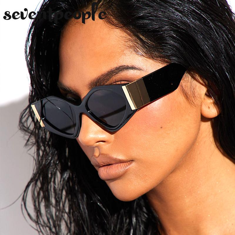 Vintage Cat Eye Sunglasses Women Retro Cateye Sun Glasses For Female Fashion Polygonal Shades Eyewear Trending Products