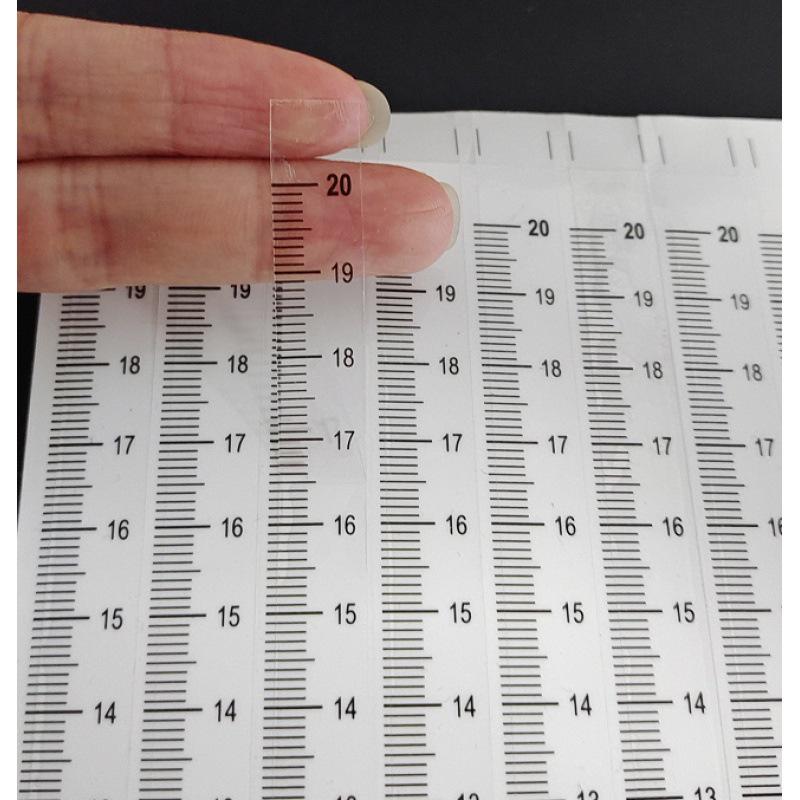 Waterproof Self-Adhesive Scale Ruler Sticker - Midpoint Measurement Marker.