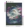 DIY Diamond Painting Kit Romantic Moon Flowers Patterns Stress Relief Confidence Boost Relaxation Diamond Art Craft