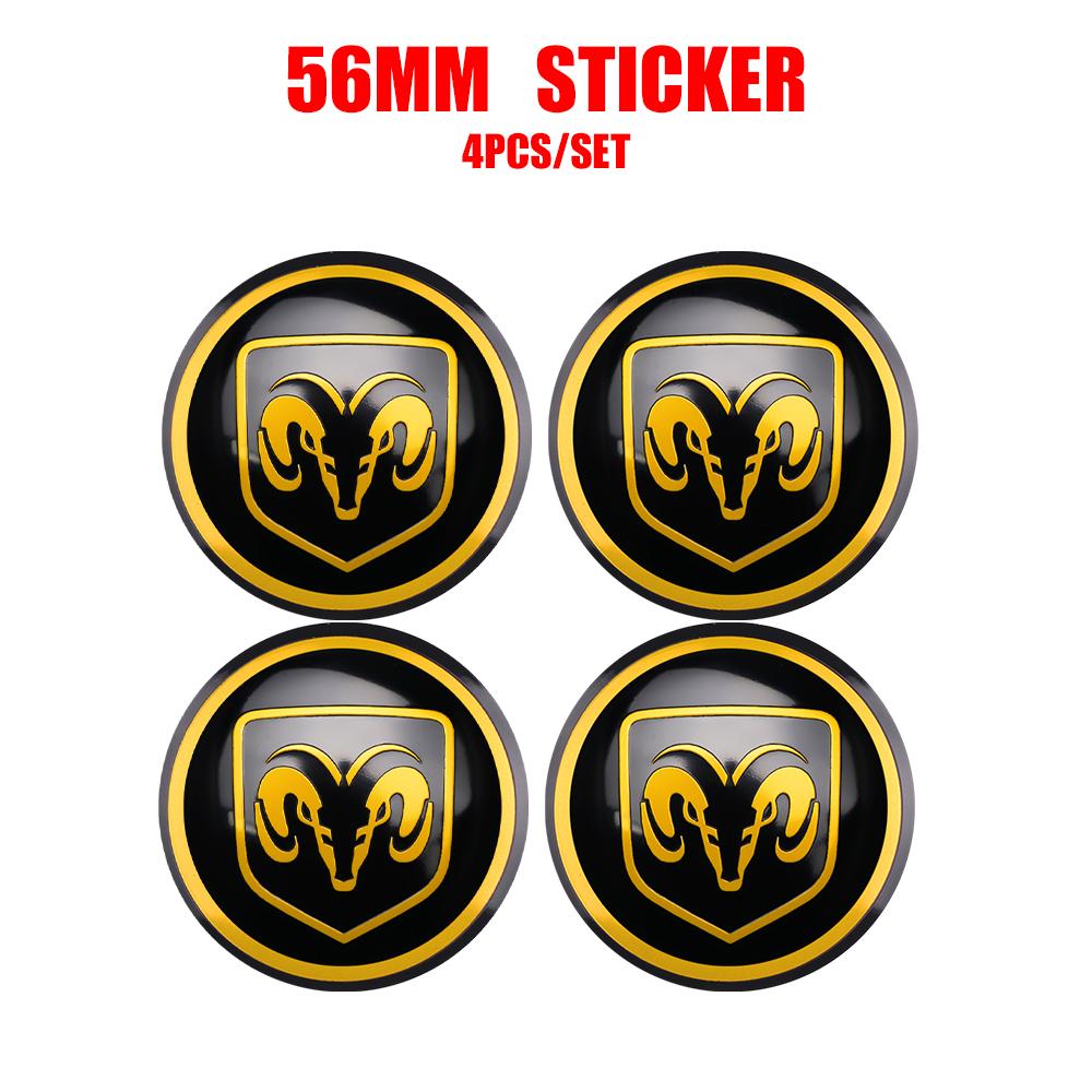 4PCS 56mm 60mm Car Wheel Center Cap Logo Hub Badge Rims Cover For Dodge Durango Dakota Neon Caliber SXT Nitro Ram1500 Avenger