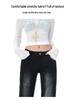 Ice Blue Women's Low-Waist Slim Fit Micro Flare Jeans - 2025 Trendy Extended Length Cropped Pants
