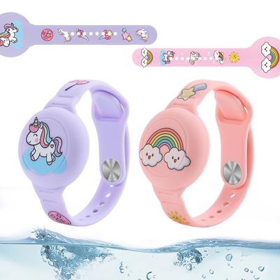 Cartoon Wristband Waterproof Kids Watch Band Silicone Lightweight GPS Tracker Holder for Apple Airtag