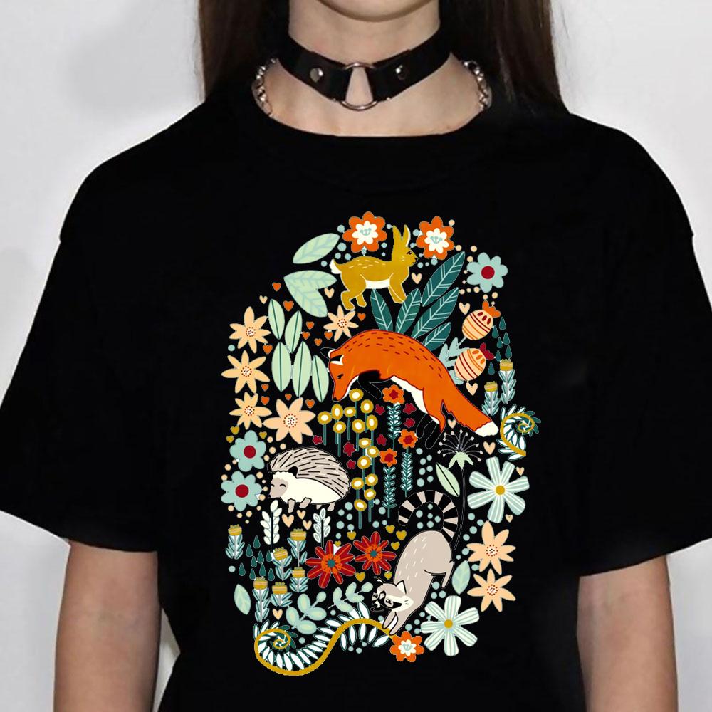 Hedgehog tshirt Women harajuku Y2K funny tshirts girl streetwear designer comic clothing