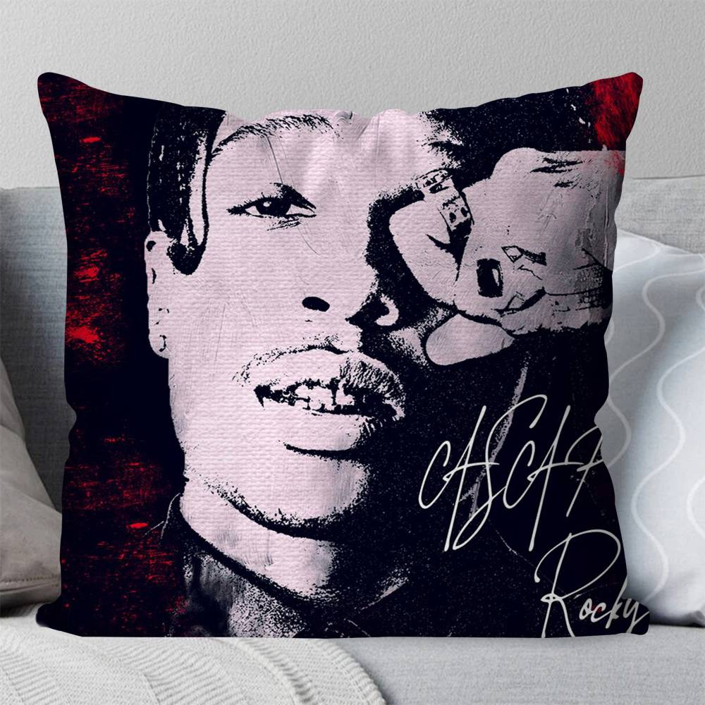 Rapper A-ASAP R-Rocky Pillow Case Square Pillow Bedroom Sofa Leisure Comfort Cushion Car Living Room Home Decoration