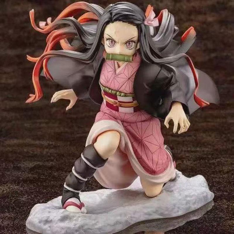 10cm Demon Slayer Kamado Nezuko Figurines PVC Ornaments Cartoon Kimetsu No Yaiba Action Figure Model Toys