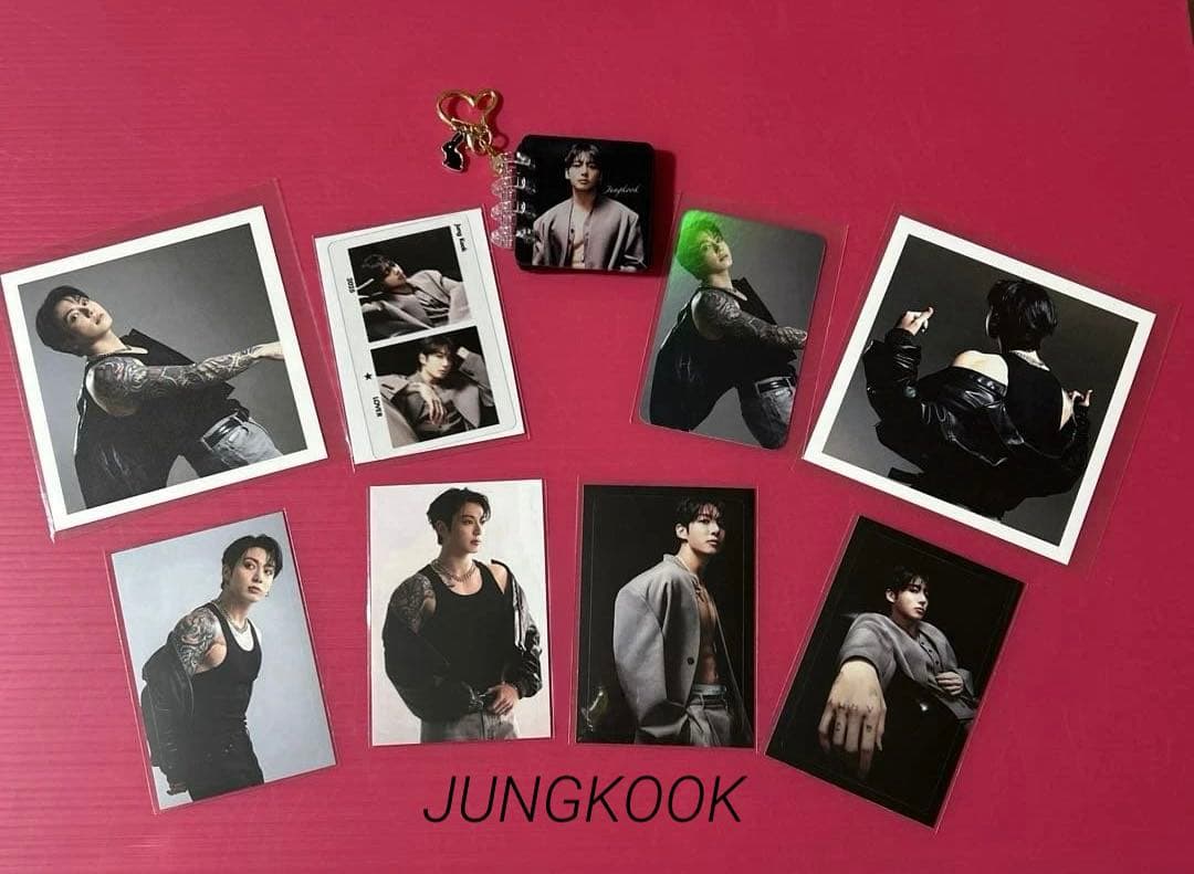 [USED] BTS JUNGKOOK Square Photo Card Album Keychain Sticker