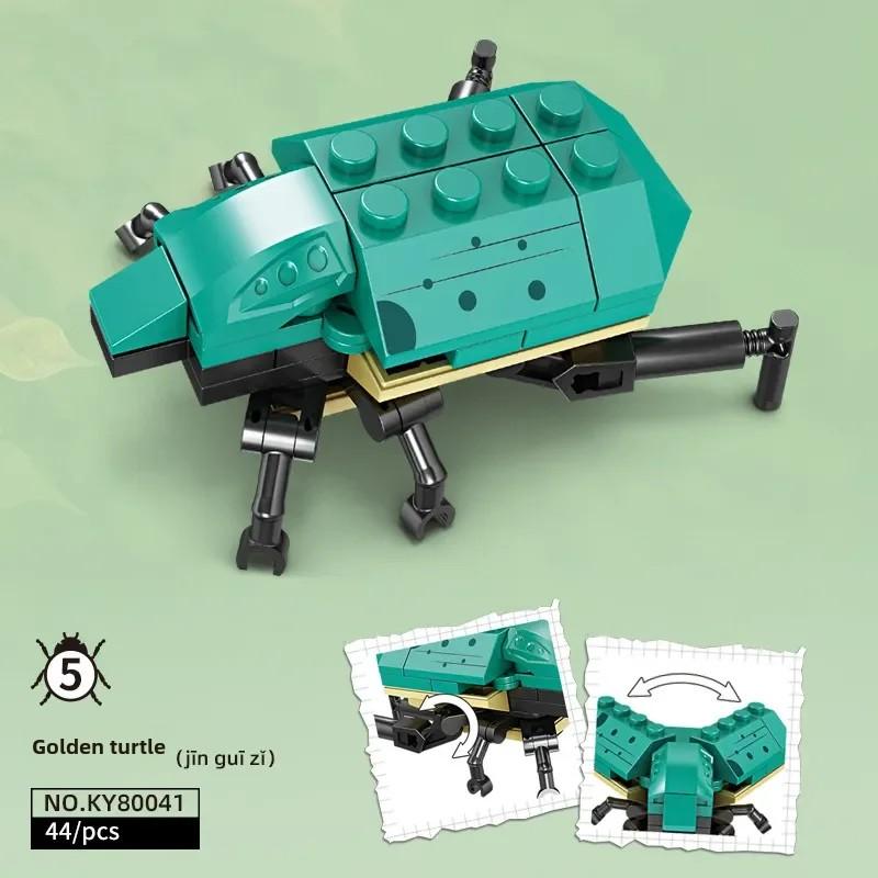 Insect and Bug Building Blocks Toys Beetle Mantis Bee Snail Block Insects Set for Children's Brain Game Puzzle Toy Animals Gift