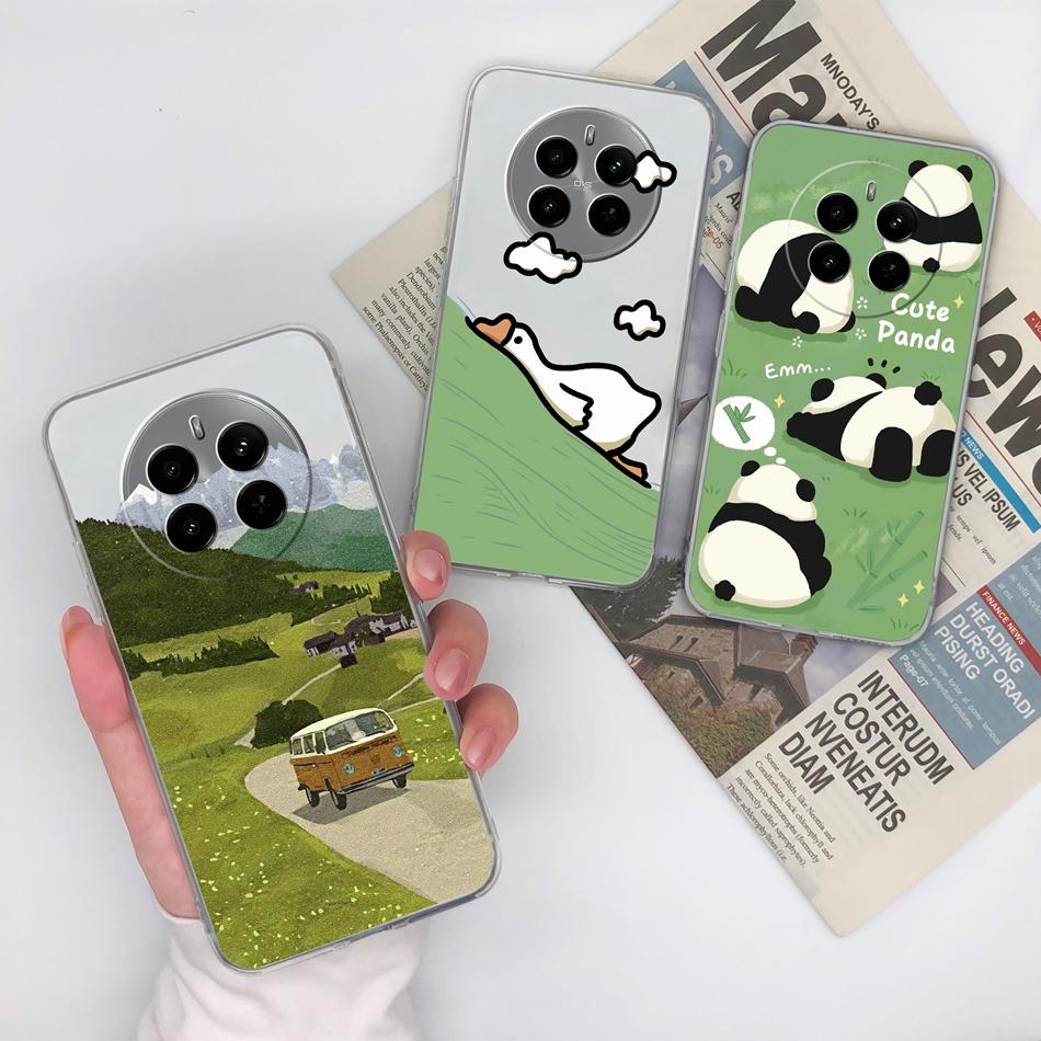 For Oppo Realme 12 Pro Plus Case For Realme12 4G 5G Phone Cover Cute Anime Transparent Soft Slim Protective Bumper Funda Coque