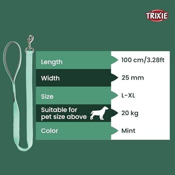 Ceinture Mains-libres - TRIXIE - Premium - Vert Menthe - Taille L-XL - Pour Chien